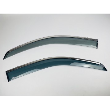 Дефлектори вікон Mercedes Vito W-447 Viano 2015+ з нерж. хром полоскою-5